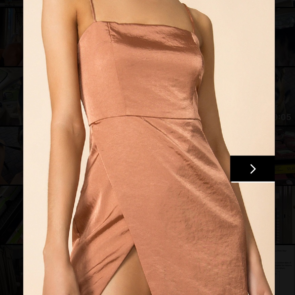 NWT superdown dress metallic slit dress